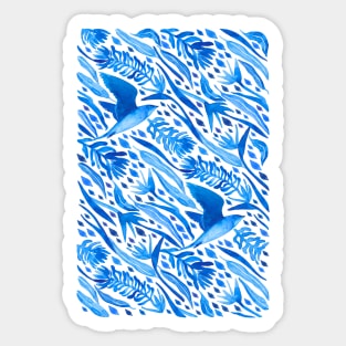 Blue Bird of Paradise Sticker